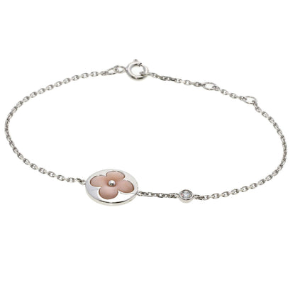 LOUIS VUITTON Sannacle Pink Opal 1P Diamond Bracelet K18 White Gold Ladies [Used]