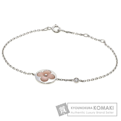 LOUIS VUITTON Sannacle Pink Opal 1P Diamond Bracelet K18 White Gold Ladies [Used]
