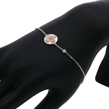 LOUIS VUITTON Sannacle Pink Opal 1P Diamond Bracelet K18 White Gold Ladies [Used]