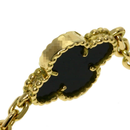 Van Cleef & Arpels Vintage Alhambra 20P Onyx Necklace K18 Yellow Gold Ladies [Used]