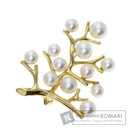 MIKIMOTO Tree of Happiness Pearl Pearl Brooch K14 Yellow Gold Ladies [Used]