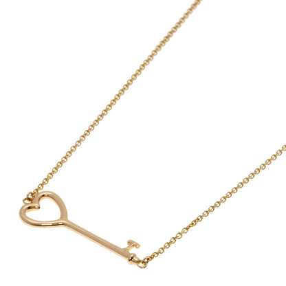 TIFFANY&Co. Heart key Necklace K18 Pink Gold Ladies [Used]