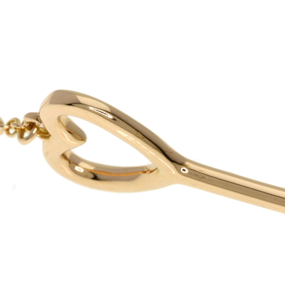 TIFFANY&Co. Heart key Necklace K18 Pink Gold Ladies [Used]