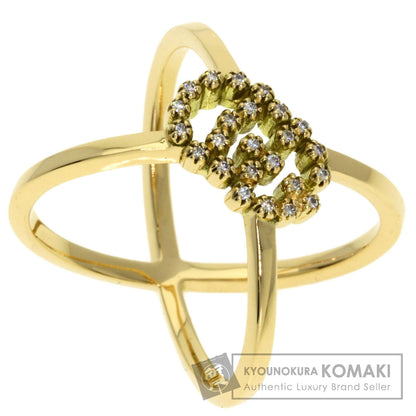 GUCCI GG Running Diamond #9 Ring K18 Yellow Gold Ladies [Used]