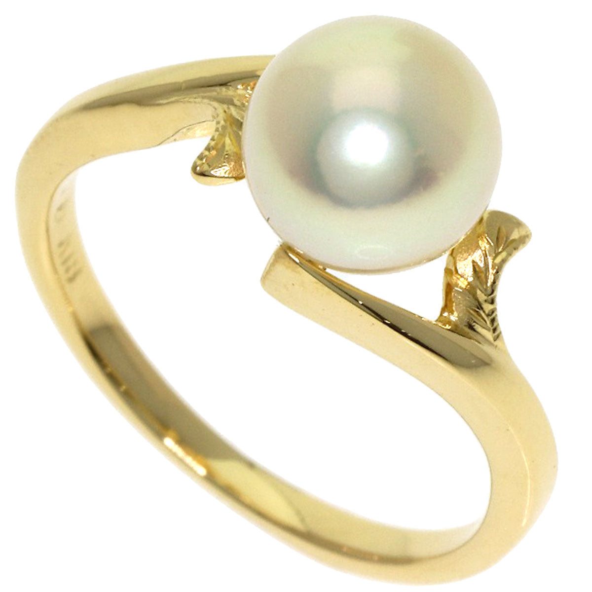 MIKIMOTO Pearl Pearl Ring K18 Yellow Gold Ladies [Used]