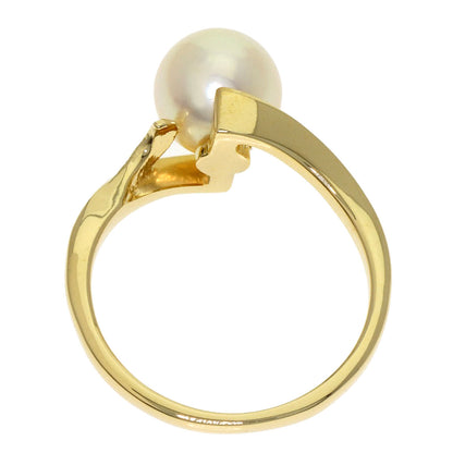 MIKIMOTO Pearl Pearl Ring K18 Yellow Gold Ladies [Used]