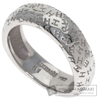 HERMES Tooboo Wave #51 Ring K18 White Gold Ladies [Used]