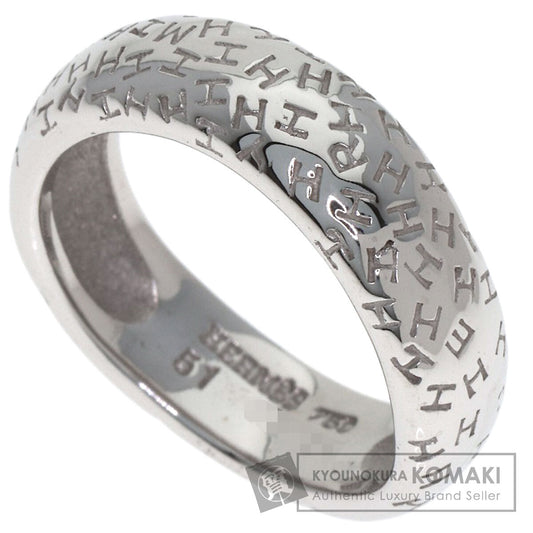 HERMES Tooboo Wave #51 Ring K18 White Gold Ladies [Used]