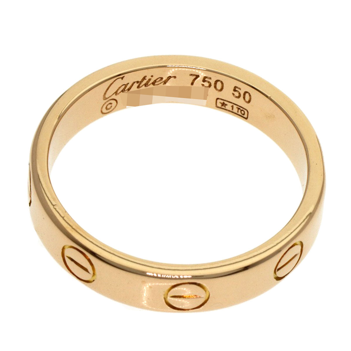 CARTIER Mini love ring #50 Ring K18 Pink Gold Ladies [Used]
