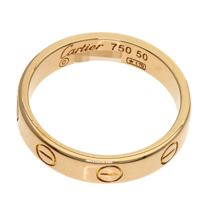 CARTIER Mini love ring #50 Ring K18 Pink Gold Ladies [Used]
