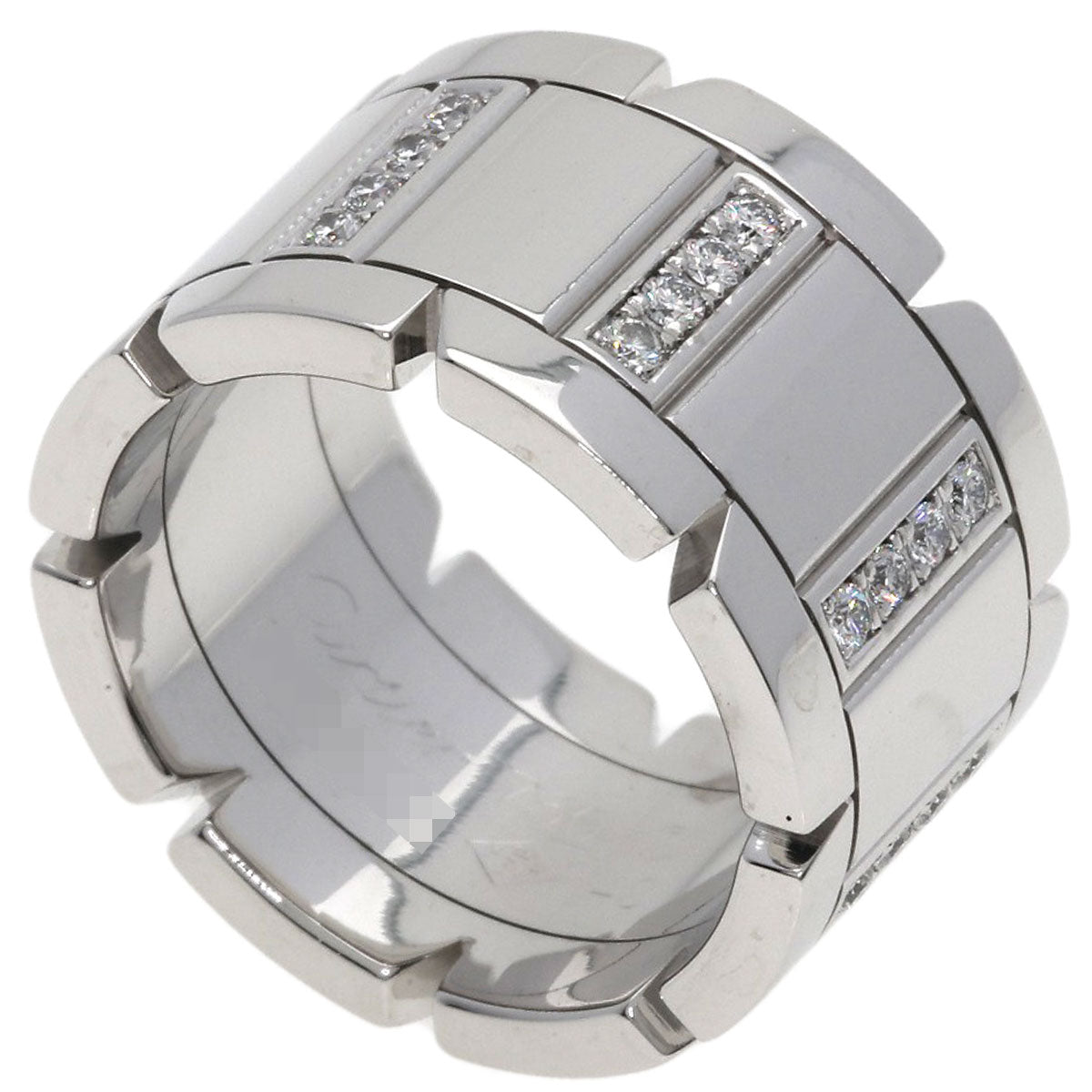 CARTIER Tank Française LM Diamond #48 Ring K18 White Gold Ladies [Used]