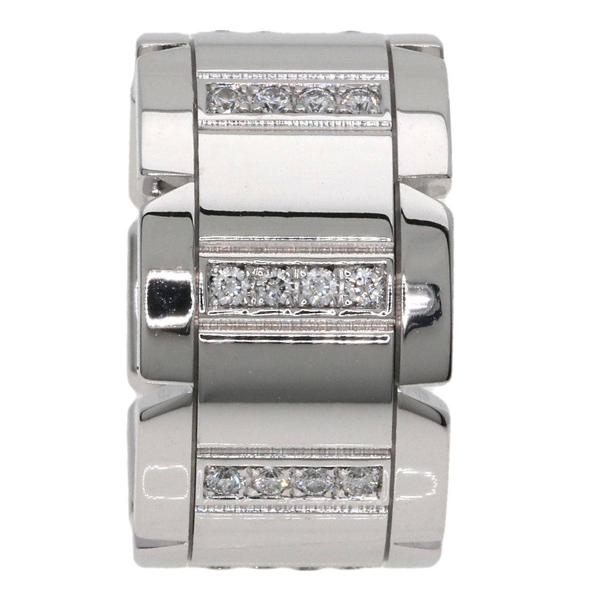 CARTIER Tank Française LM Diamond #48 Ring K18 White Gold Ladies [Used]
