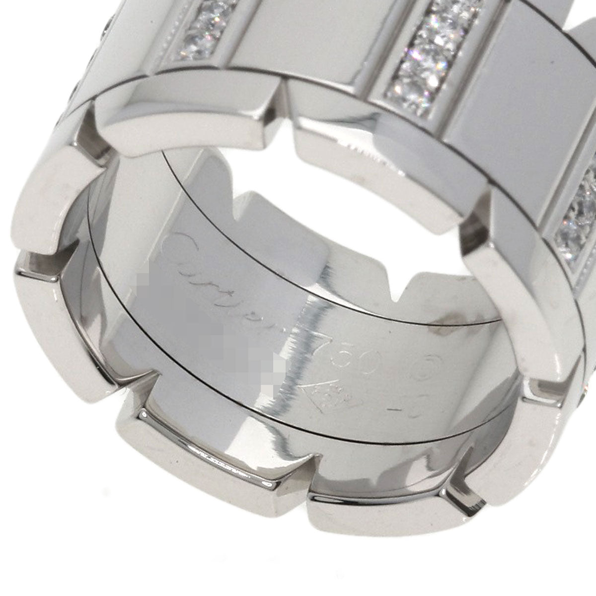 CARTIER Tank Française LM Diamond #48 Ring K18 White Gold Ladies [Used]