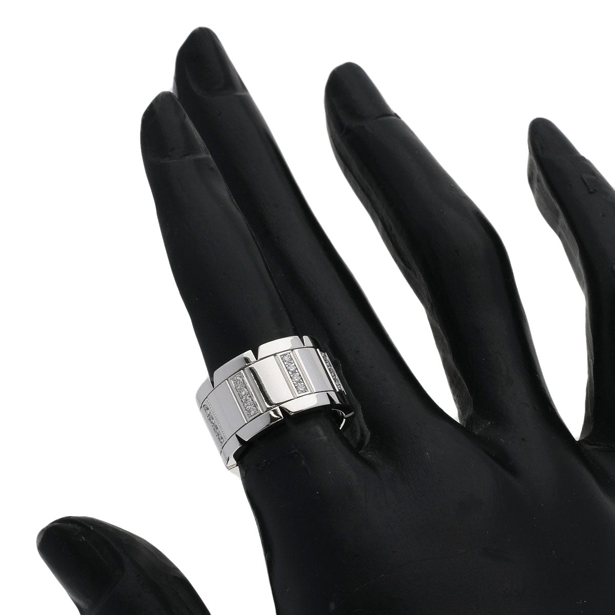 CARTIER Tank Française LM Diamond #48 Ring K18 White Gold Ladies [Used]