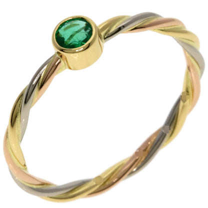 CARTIER Twist Emerald #51 Ring K18 Yellow Gold K18 White GoldLadies [Used]