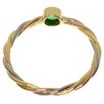 CARTIER Twist Emerald #51 Ring K18 Yellow Gold K18 White GoldLadies [Used]