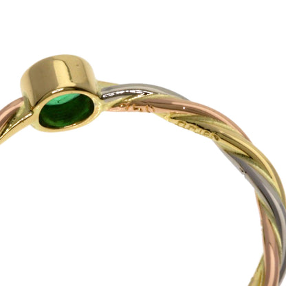 CARTIER Twist Emerald #51 Ring K18 Yellow Gold K18 White GoldLadies [Used]