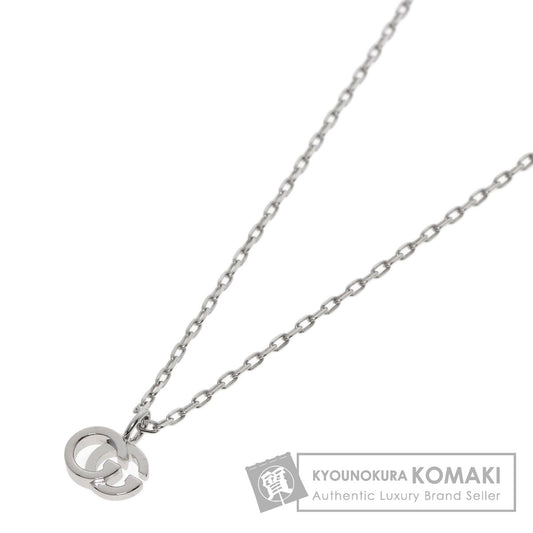 GUCCI Double G Necklace K18 White Gold Ladies [Used]