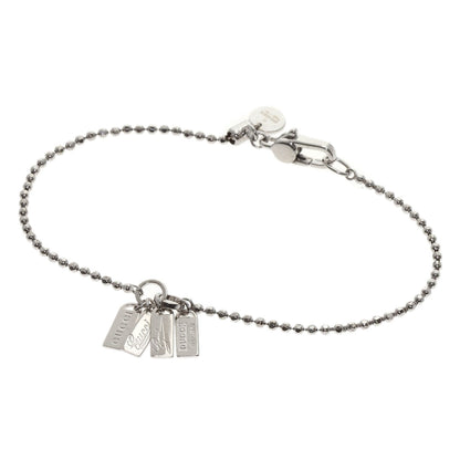 GUCCI with logo Bracelet K18 White Gold Ladies [Used]