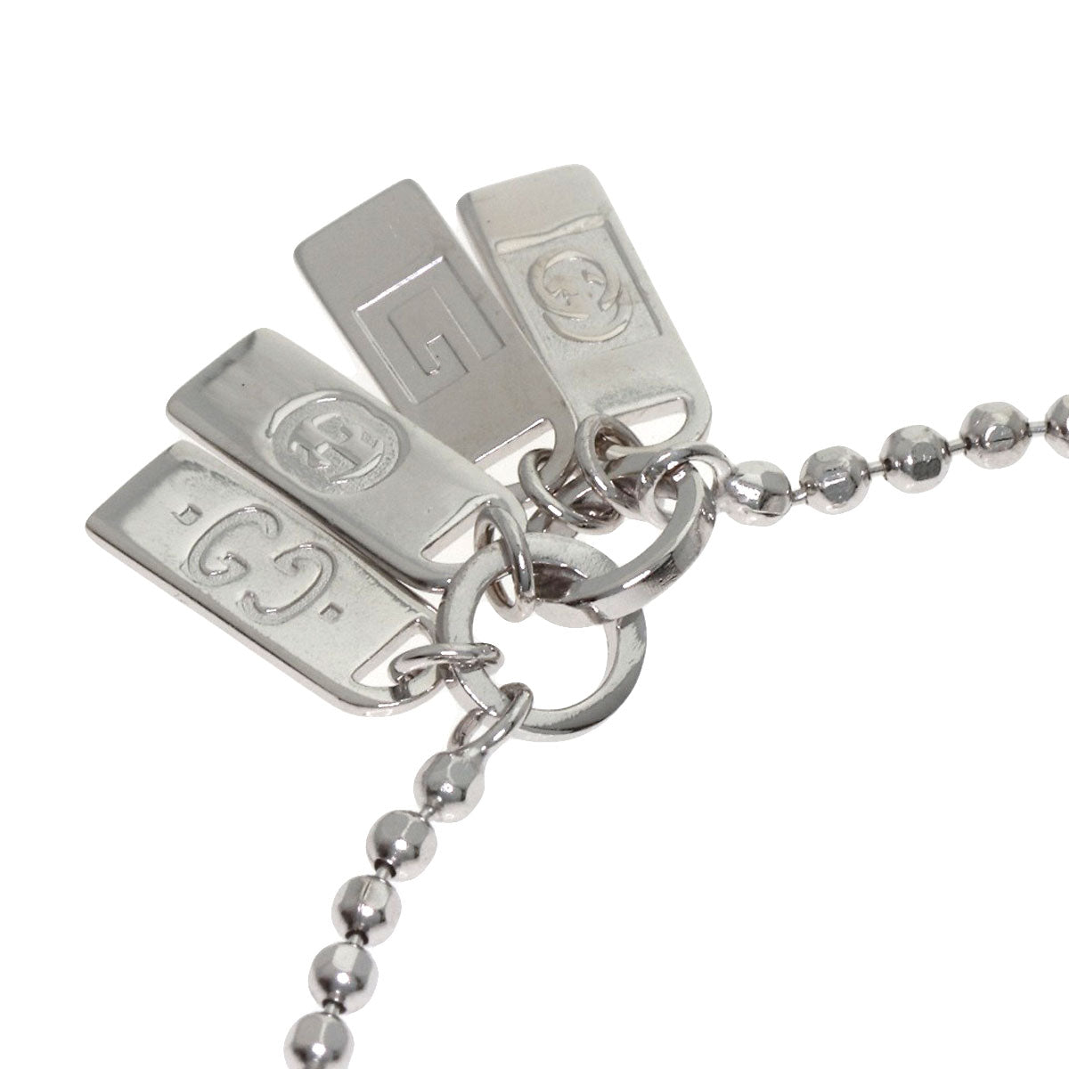 GUCCI with logo Bracelet K18 White Gold Ladies [Used]