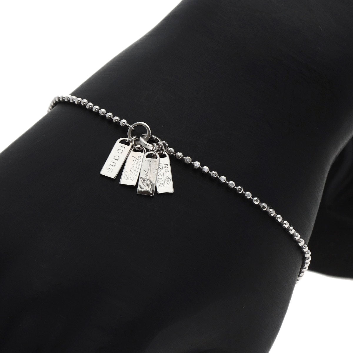 GUCCI with logo Bracelet K18 White Gold Ladies [Used]