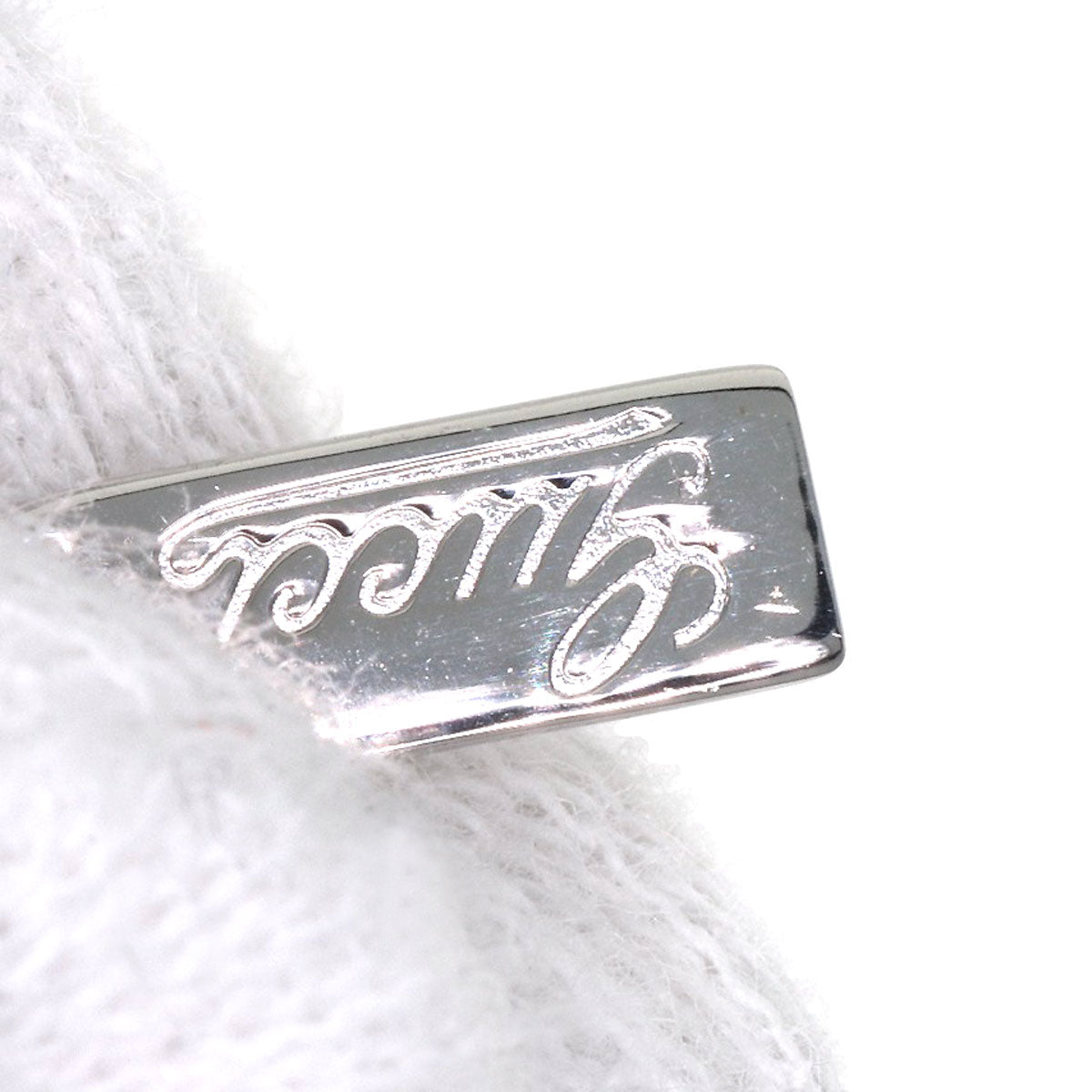 GUCCI with logo Bracelet K18 White Gold Ladies [Used]