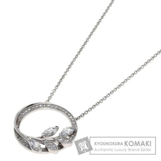 TIFFANY&Co. Victoria Vine Circle Diamond Necklace Platinum PT950 Ladies [Used]