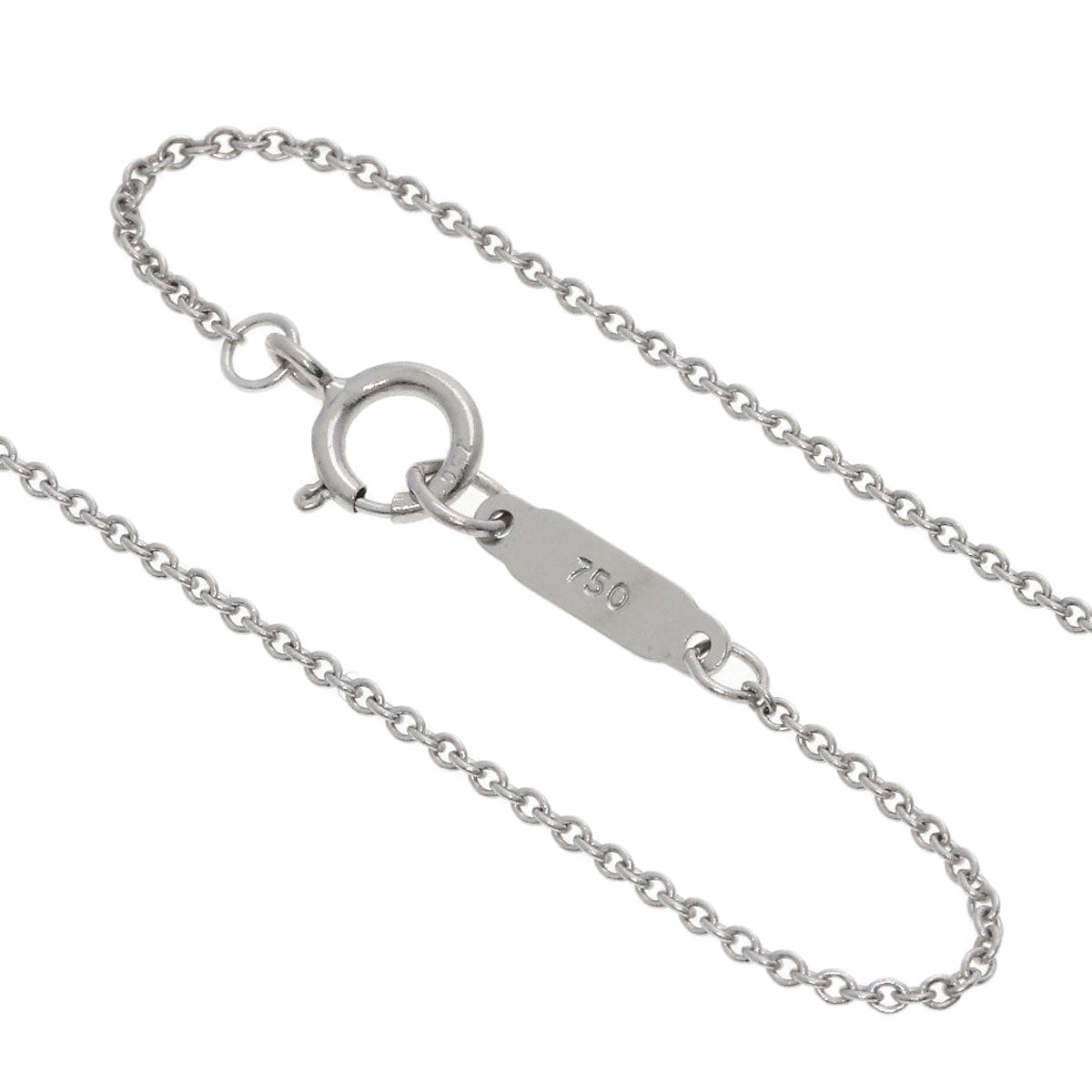 TIFFANY&Co. Floral Key Diamond Necklace K18 White Gold Ladies [Used]