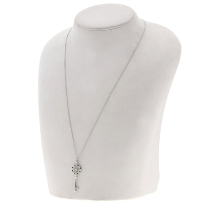 TIFFANY&Co. Floral Key Diamond Necklace K18 White Gold Ladies [Used]
