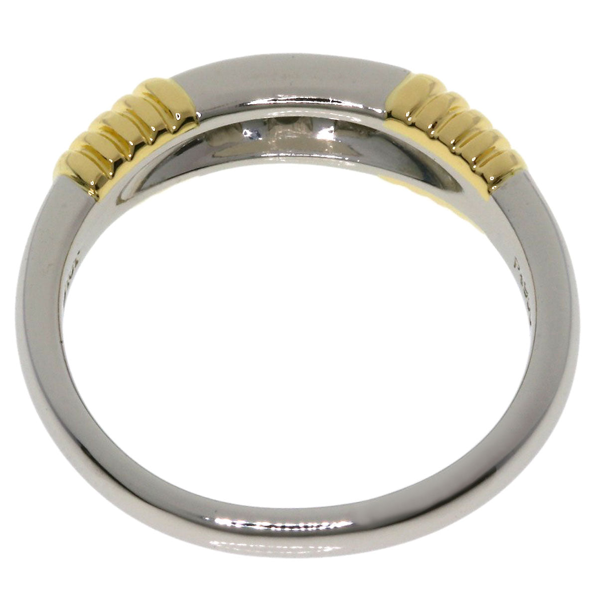 Dior 3P Diamond Ring Platinum PT950 18K Yellow GoldLadies [Used]