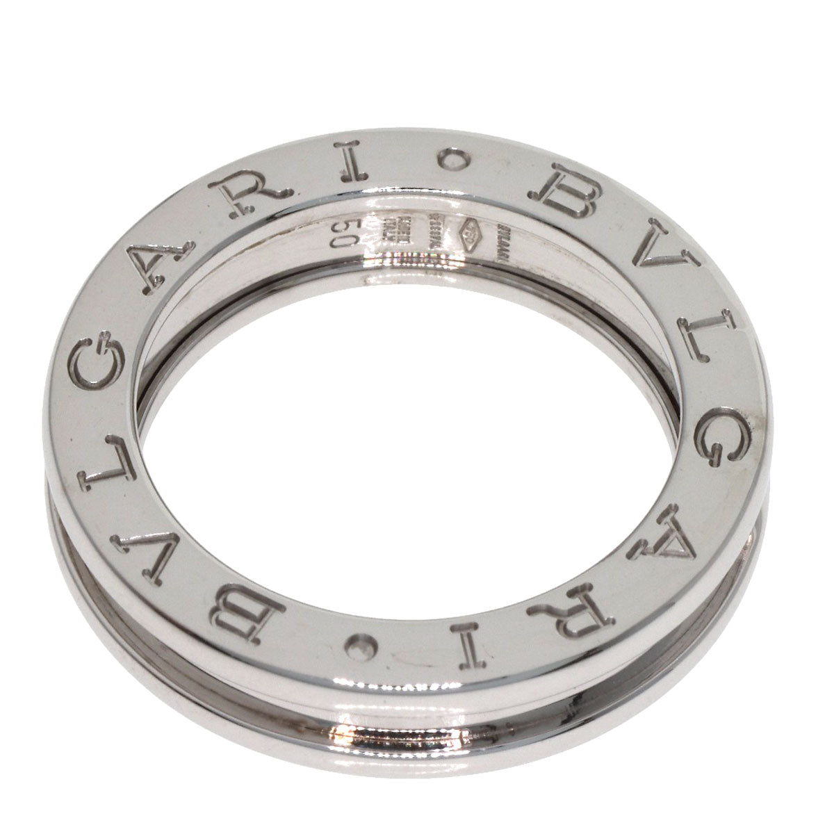 BVLGARI B.zero1 1 band #50 Ring K18 White Gold Ladies [Used]