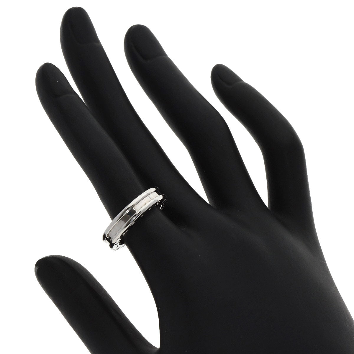BVLGARI B.zero1 1 band #50 Ring K18 White Gold Ladies [Used]