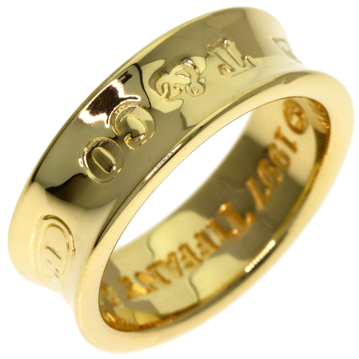 TIFFANY&Co. 1837 Ring K18 Yellow Gold Ladies [Used]