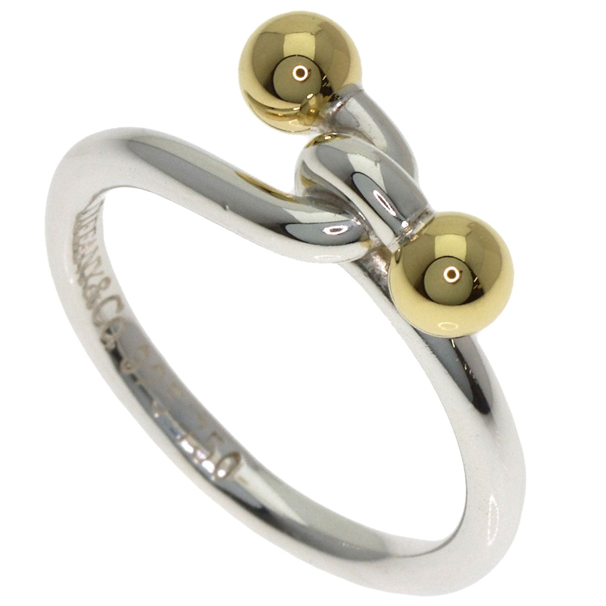 TIFFANY&Co. Love knot Ring Silver 18K Yellow GoldLadies [Used]