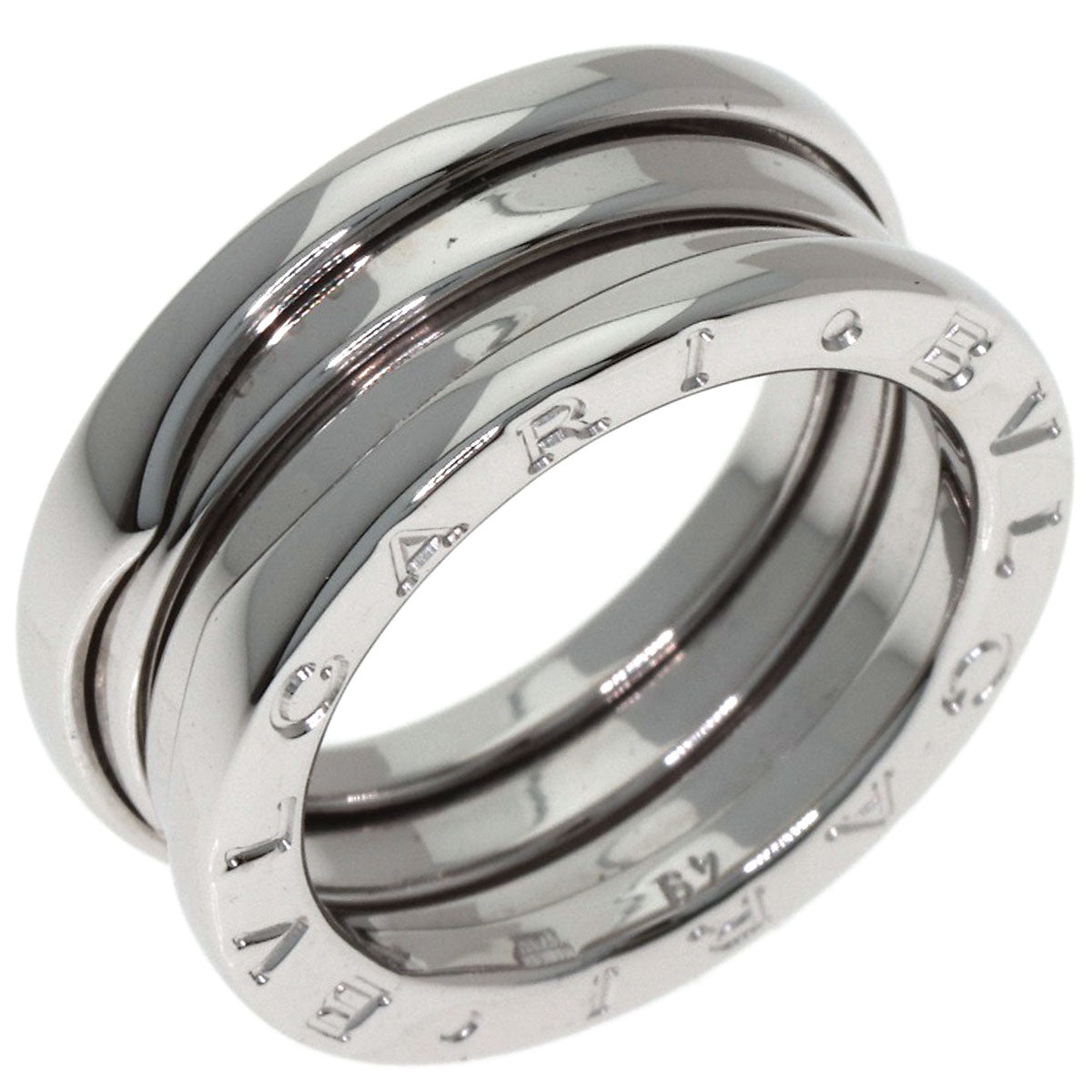 BVLGARI B.zero1 2 Band #49 Ring K18 White Gold Ladies [Used]