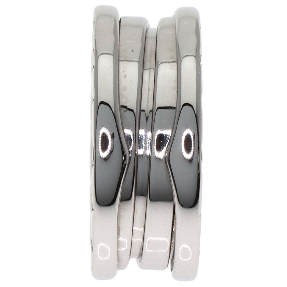 BVLGARI B.zero1 2 Band #49 Ring K18 White Gold Ladies [Used]