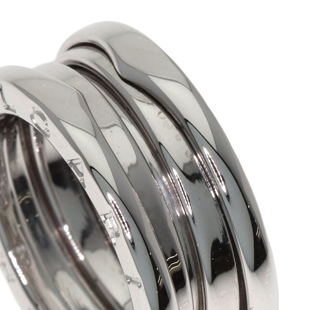 BVLGARI B.zero1 2 Band #49 Ring K18 White Gold Ladies [Used]