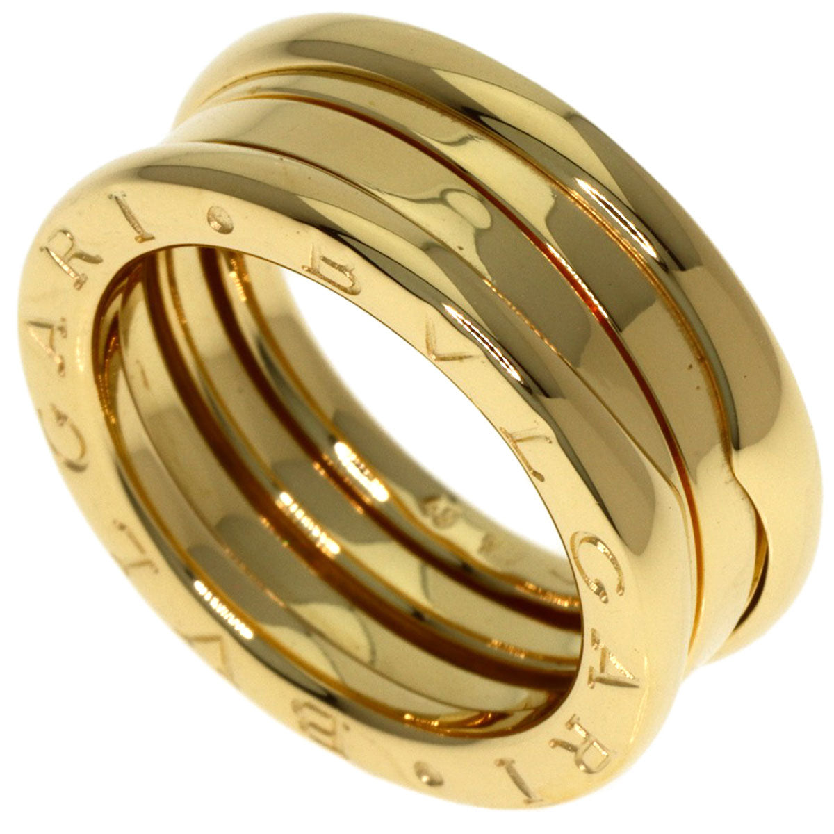BVLGARI B.zero1 2 Band #49 Ring K18 Yellow Gold Ladies [Used]