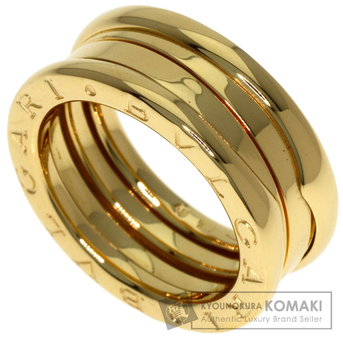 BVLGARI B.zero1 2 Band #49 Ring K18 Yellow Gold Ladies [Used]