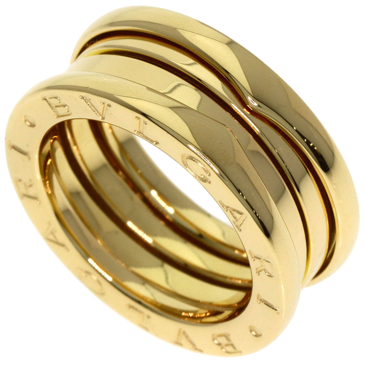BVLGARI B.zero1 2 Band #49 Ring K18 Yellow Gold Ladies [Used]