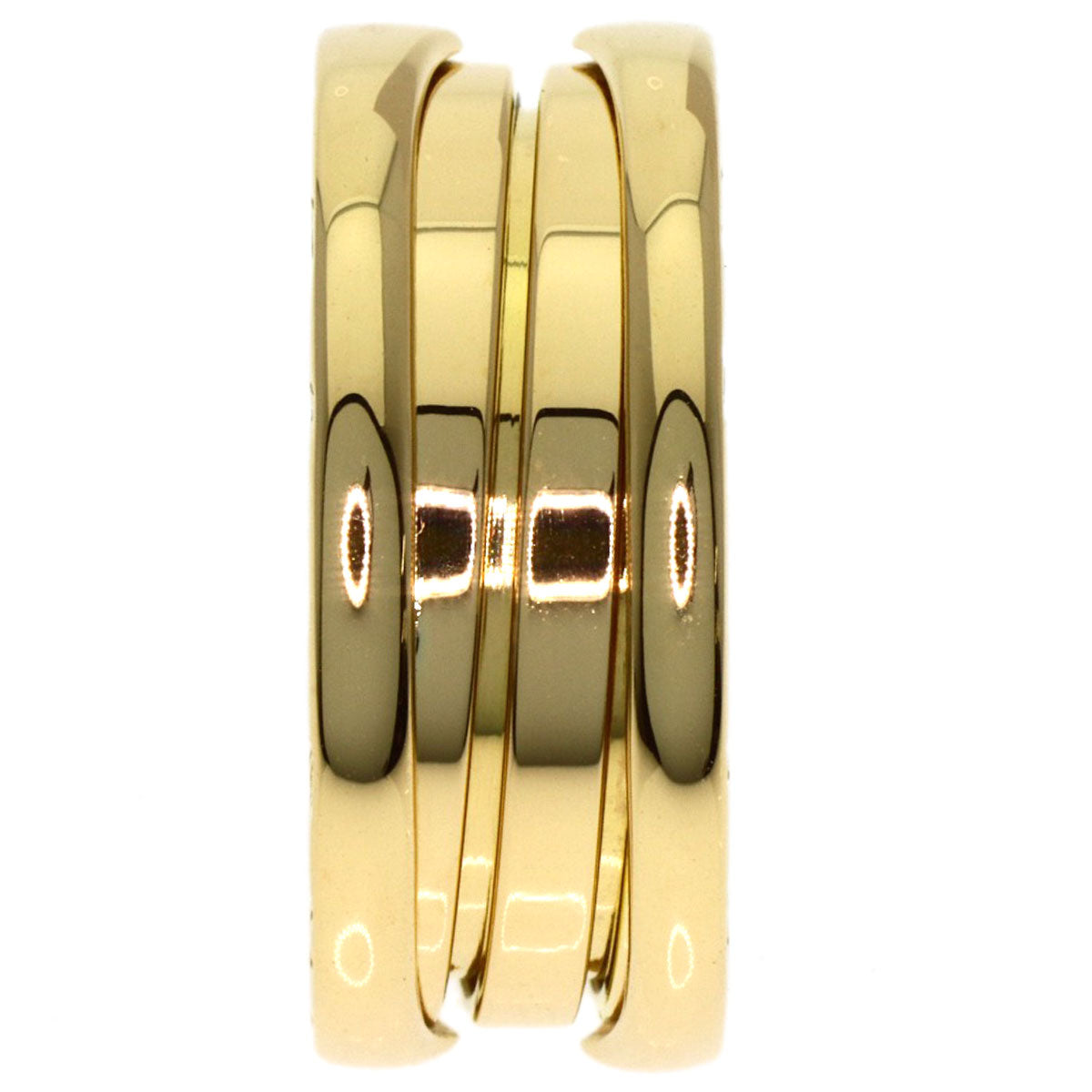 BVLGARI B.zero1 2 Band #49 Ring K18 Yellow Gold Ladies [Used]