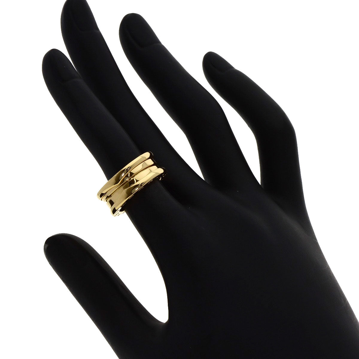 BVLGARI B.zero1 2 Band #49 Ring K18 Yellow Gold Ladies [Used]