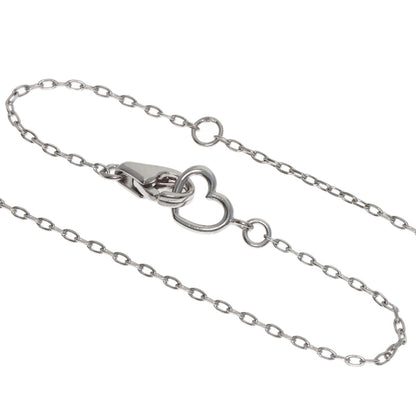 Ponte Vecchio Heart Diamond Necklace K18 White Gold Ladies [Used]