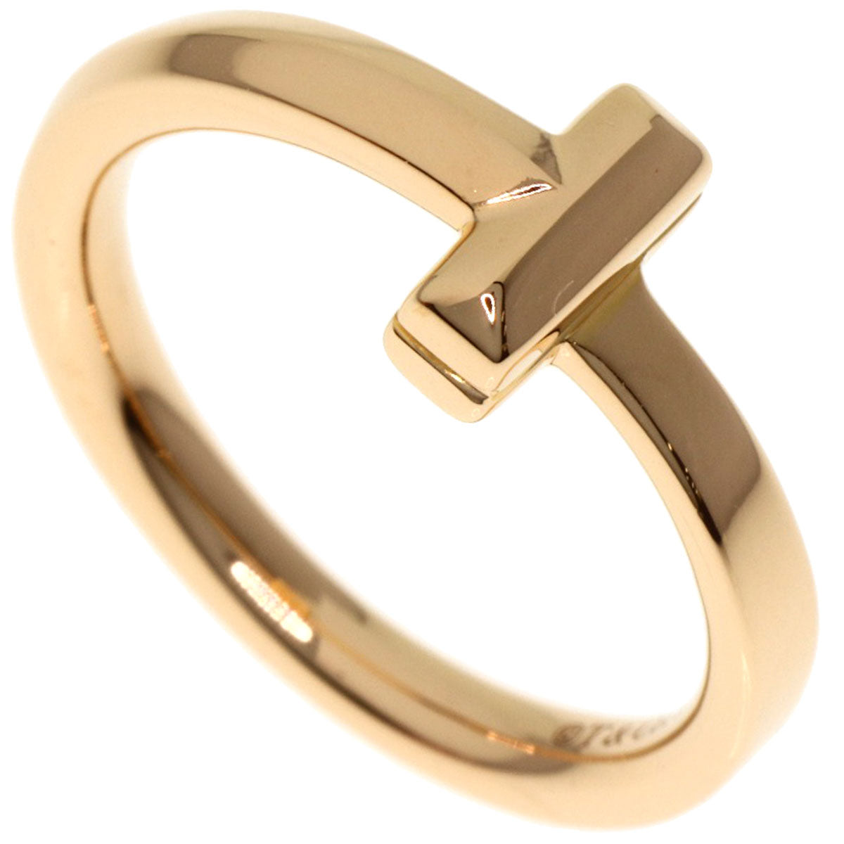 TIFFANY&Co. T one Ring K18 Pink Gold Ladies [Used]