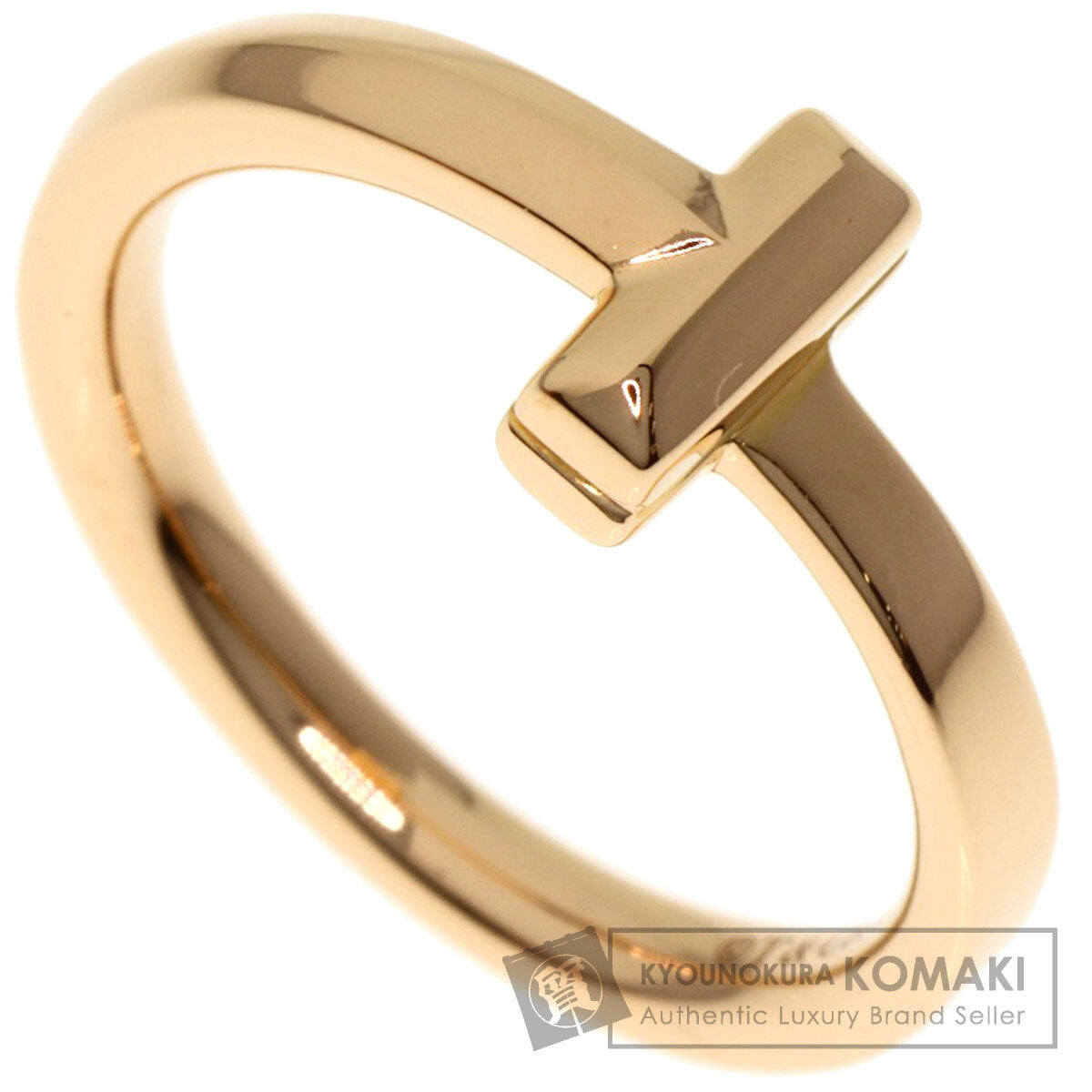 TIFFANY&Co. T one Ring K18 Pink Gold Ladies [Used]