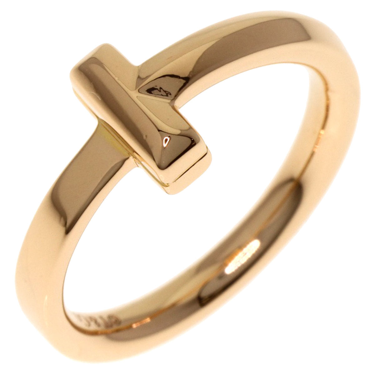 TIFFANY&Co. T one Ring K18 Pink Gold Ladies [Used]