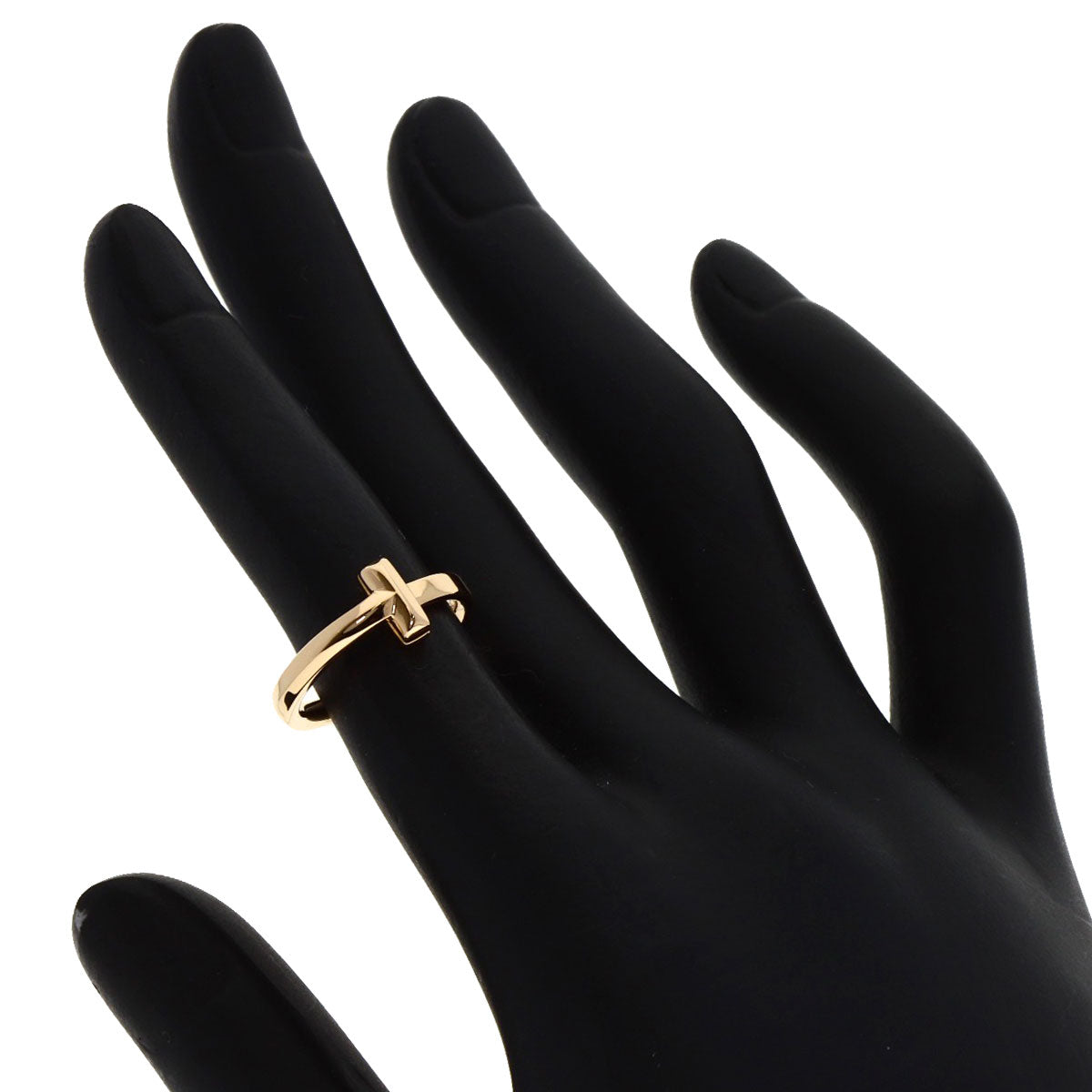 TIFFANY&Co. T one Ring K18 Pink Gold Ladies [Used]