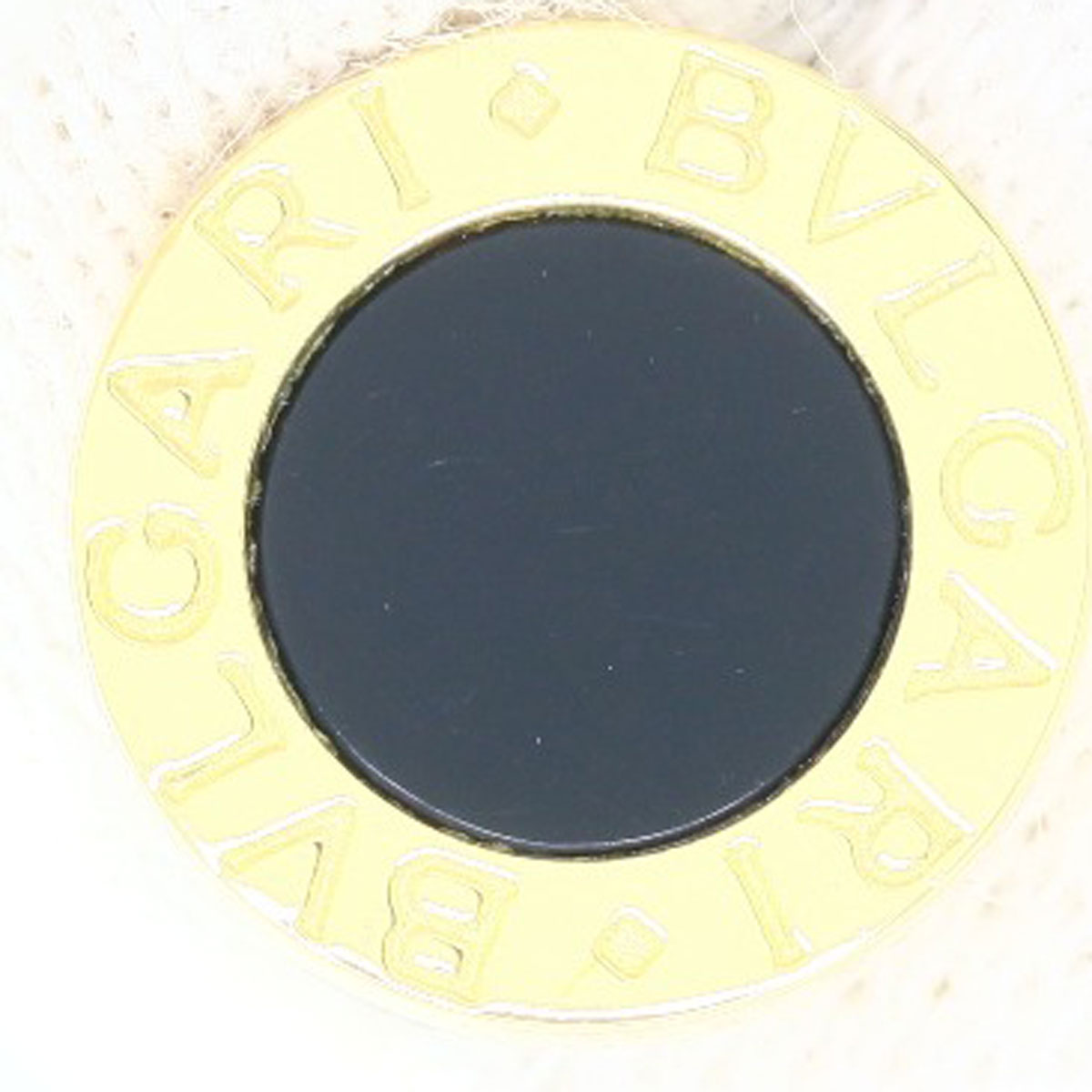 BVLGARI BVLGARI BVLGARI Onyx earring K18 Yellow Gold Ladies [Used]