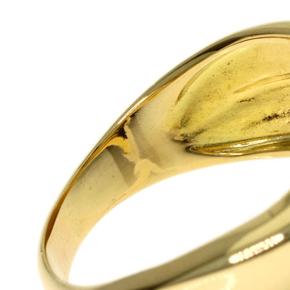 design Ring Platinum PT850 18K Yellow Gold 7.3g　Ladies