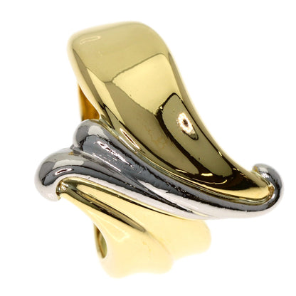 design Ring Platinum PT850 18K Yellow Gold 7.3g　Ladies